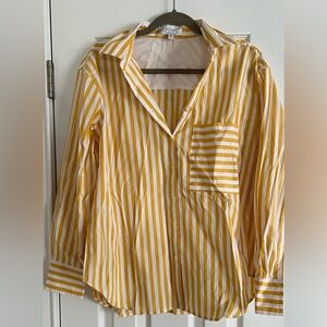 AYR The Deep End button down yellow and white striped shirt.  Worn twice